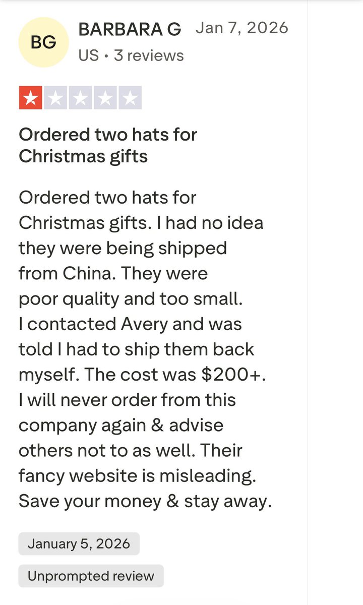 TwistedAsphalt's tweet photo. ⚠️Suspected #Scam: PRIOR to trusting IG/FB ads from the companies below, Google their reviews. Trust Pilot/BBB posts many negative reviews RE: Inability to return, non-delivery, inferior quality, false advertising, China-based: 1) Restlinens 2) Avery &amp; Bennet-Maine. Buyer beware. https://t.co/XdzuGZ5BxA