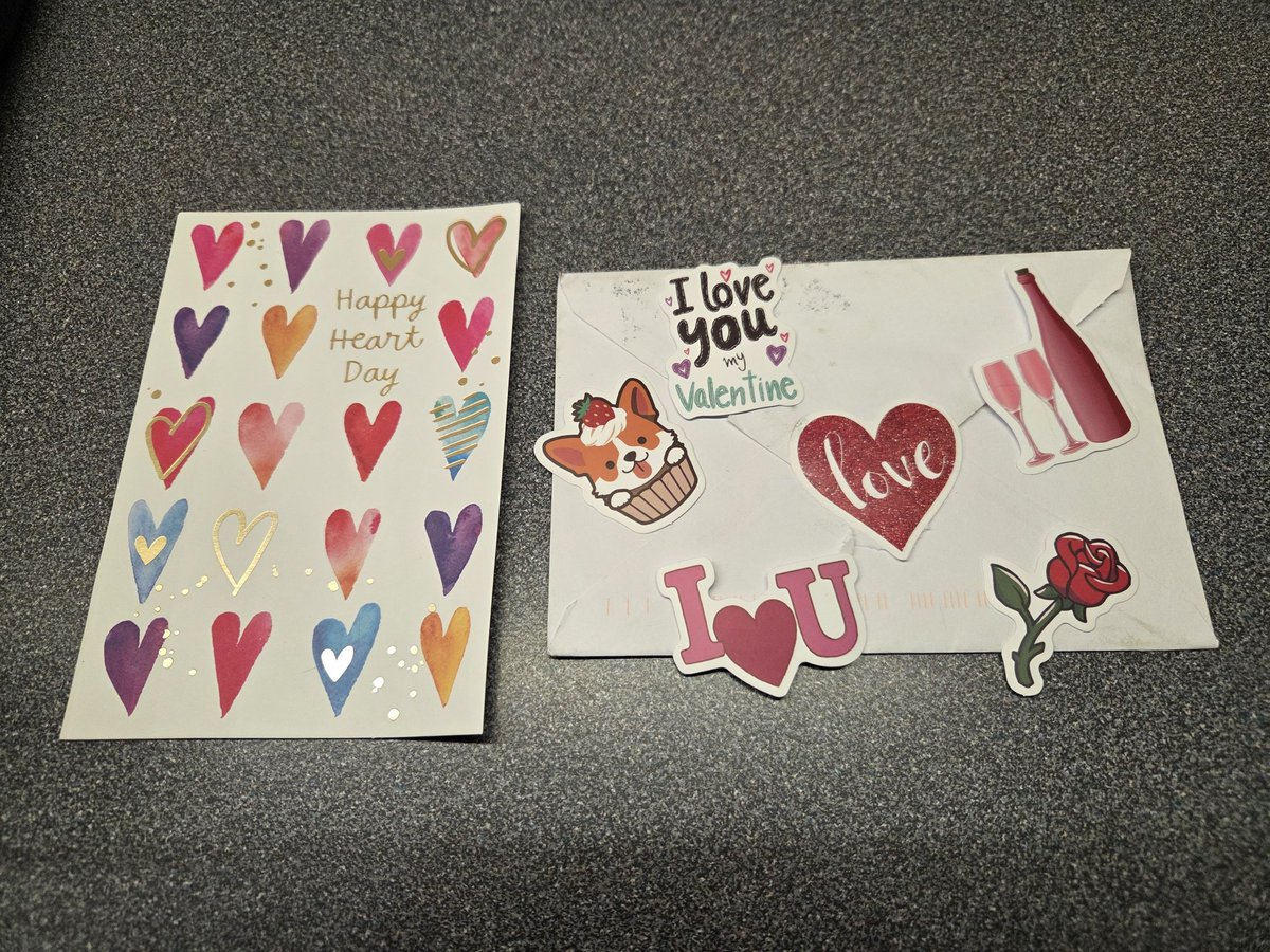 TheSprinklesCat's tweet photo. Thanks to our furrends, @AlienBunny123, Zennie, Laighin, + Ellie twin! They sent us a Valentine card! We love the purrty cool stickers too! Hope mew have a purrfect #MovingMonday #cowcat #CatsOfTwitterX #AdoptDontShop #StaySafeFurrends https://t.co/iAUuxlySCD