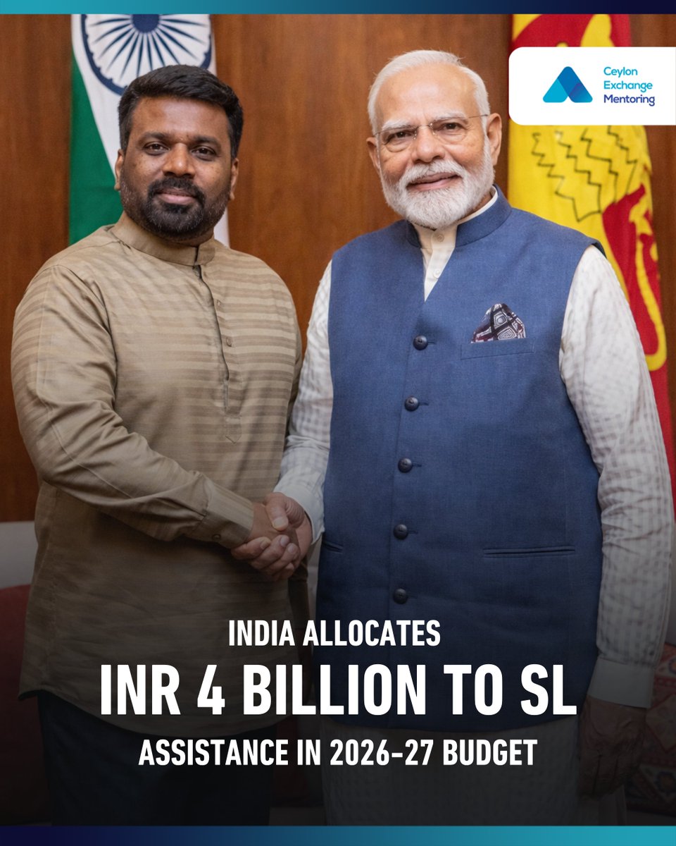 In its 2026/27 National Budget, India has raised its budgetary assistance to Sri Lanka to INR 4 billion ($43.6 million), marking an increase from INR 3 billion ($32.7 million) provided under the revised estimates for 2025/26.