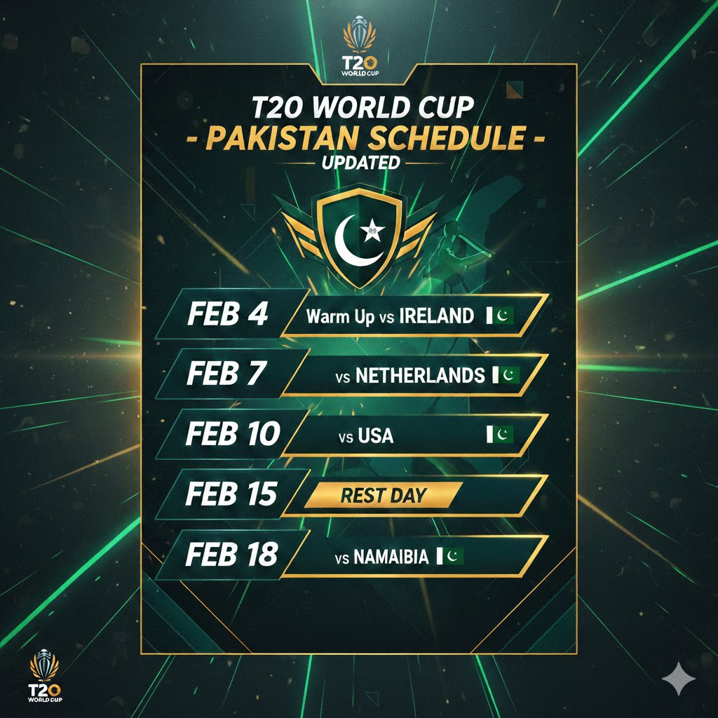 IrfanSayssss's tweet photo. Pakistan Schedule For ICC T20 World Cup 2026 🏏🇵🇰🏆

#T20WorldCup https://t.co/dFAp79Kv2R