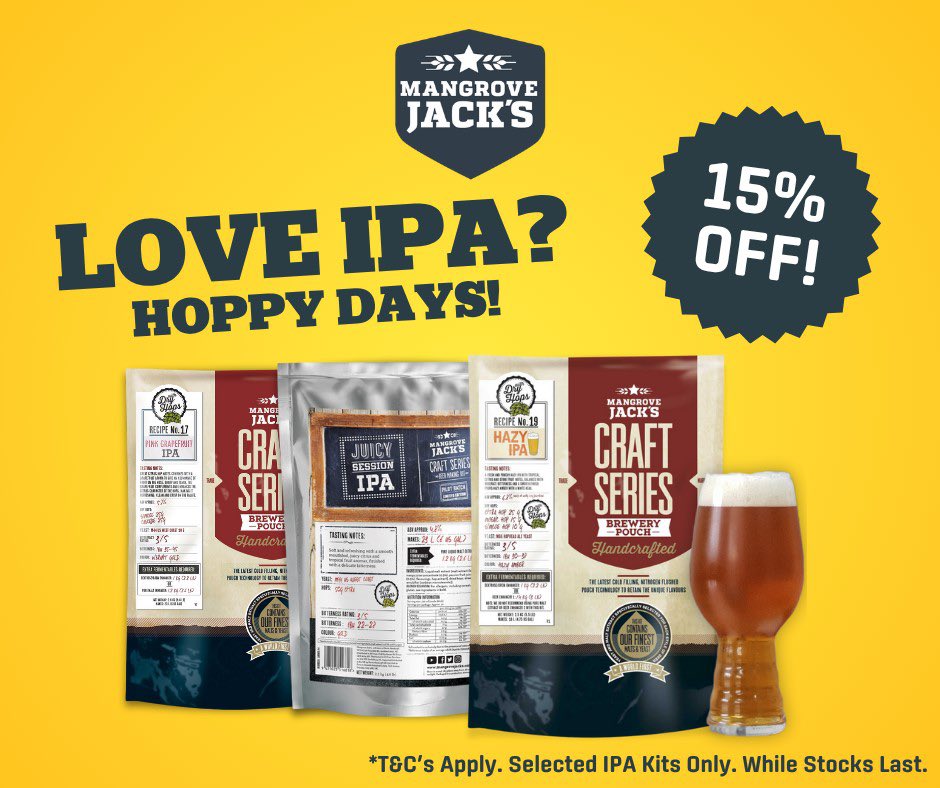 15% Off Mangrove Jack’s IPA Beer Kits - brewbitz.com/collections/cl…