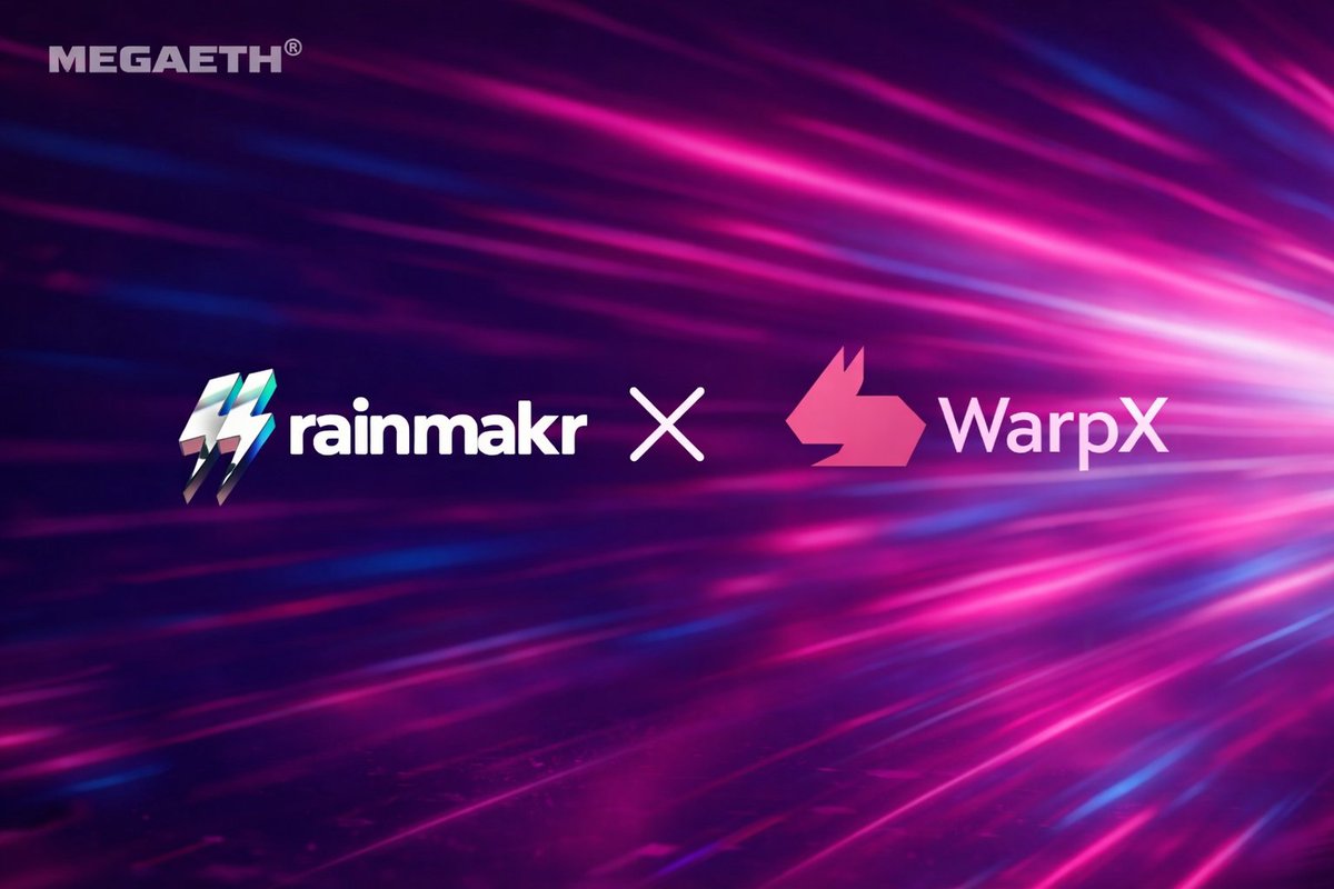 Partnership Alert: <a href="/RainMakr_xyz/">RainMakr</a> × <a href="/warpexchange/">WarpX</a> 🐰

Tokens graduating from RainPump's fair-launch bonding curve → WarpX liquidity pools ⚡️

The pipeline is forming:
> Fair launch with accountability (RainPump)
>Real-time DEX liquidity (WarpX)
> MegaETH native infrastructure