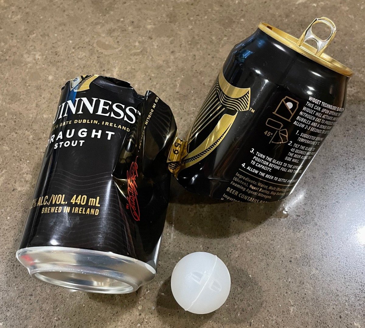 PintsO_Guinness's tweet image. In 1994. The widget in the Guinness can won Invention of the year based on a public vote in the UK. The Internet came second.