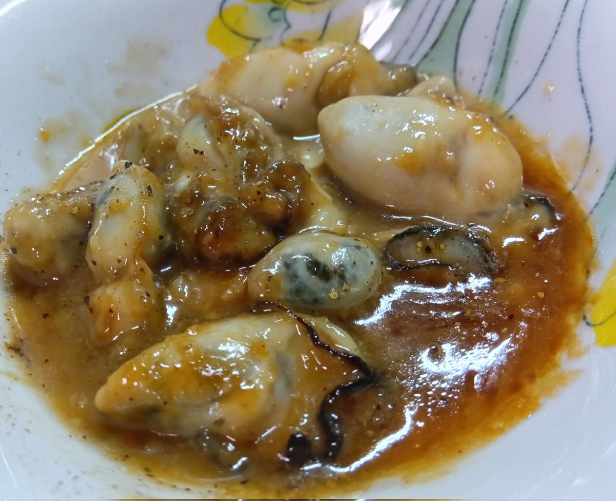 牡蠣のガリバタ醤油バカ美味すぎだろ。