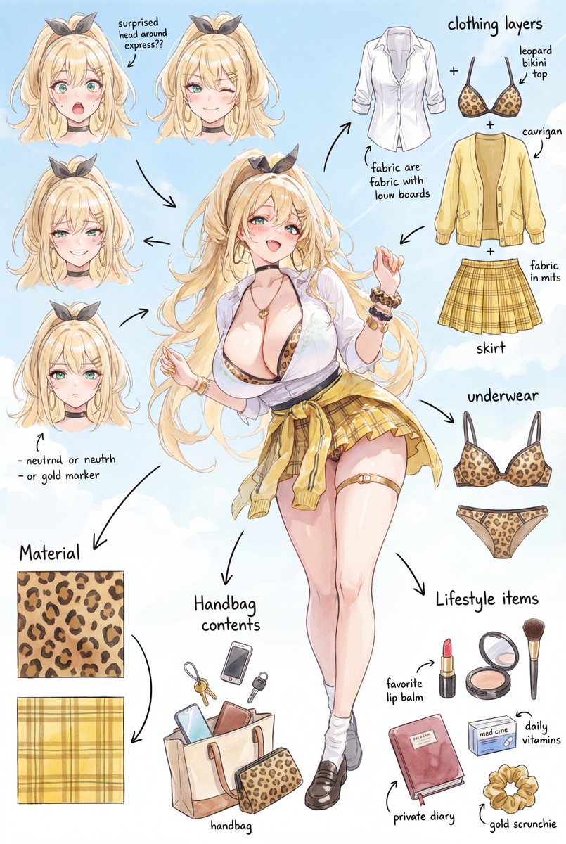 🐅ルピー🐯| SFW 
(reference sheet)

#NIKKE #SFW