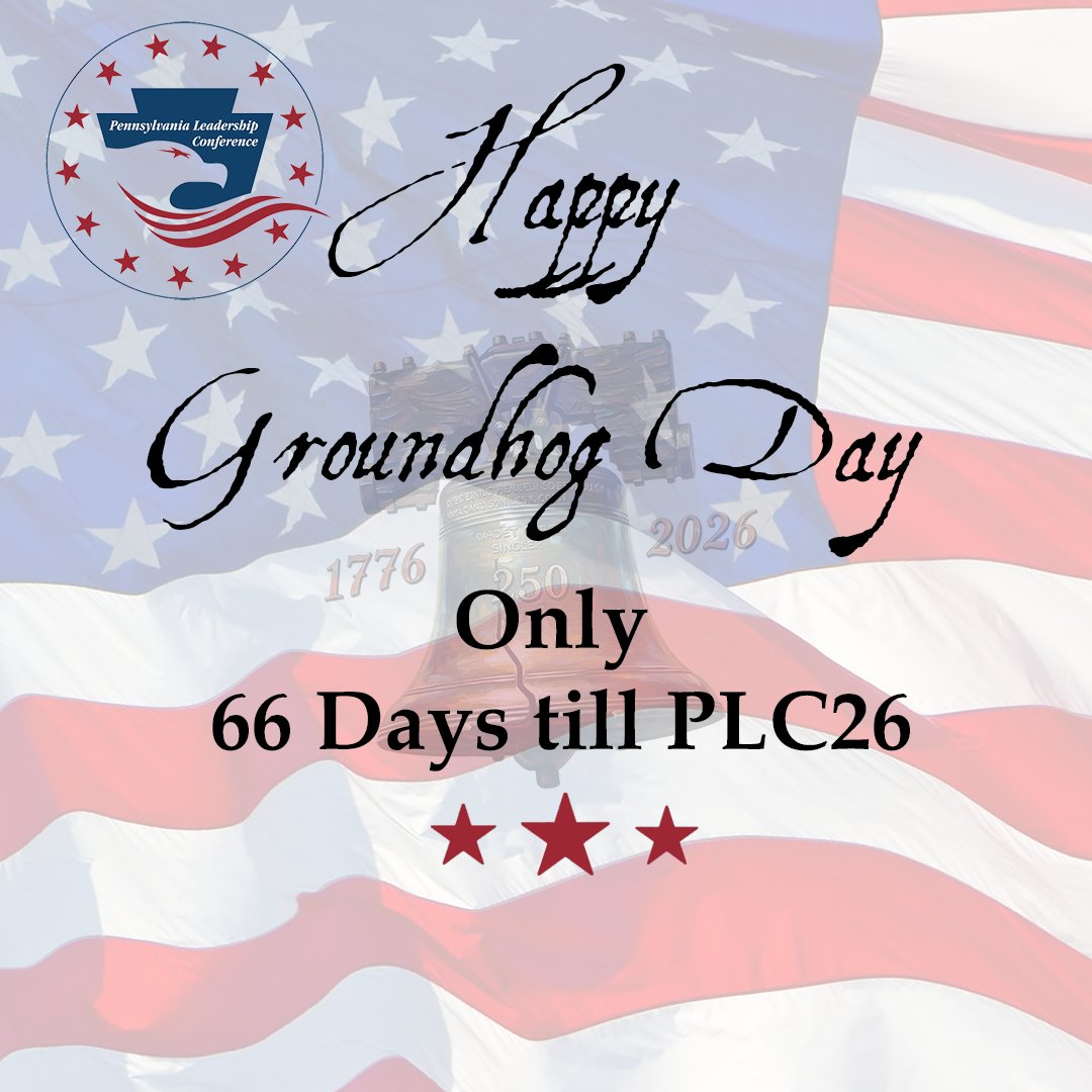 Pennsylvania's Most Famous Groundhog #PunxatonyPhil has predicted six more weeks of #winter.  Today also marks only 66 days until #PLC2026, so make sure you join us this April 9-11 for workshops, panels, speakers, and more...  Learn more at paleadershipconference.org

#GroundhogDay!