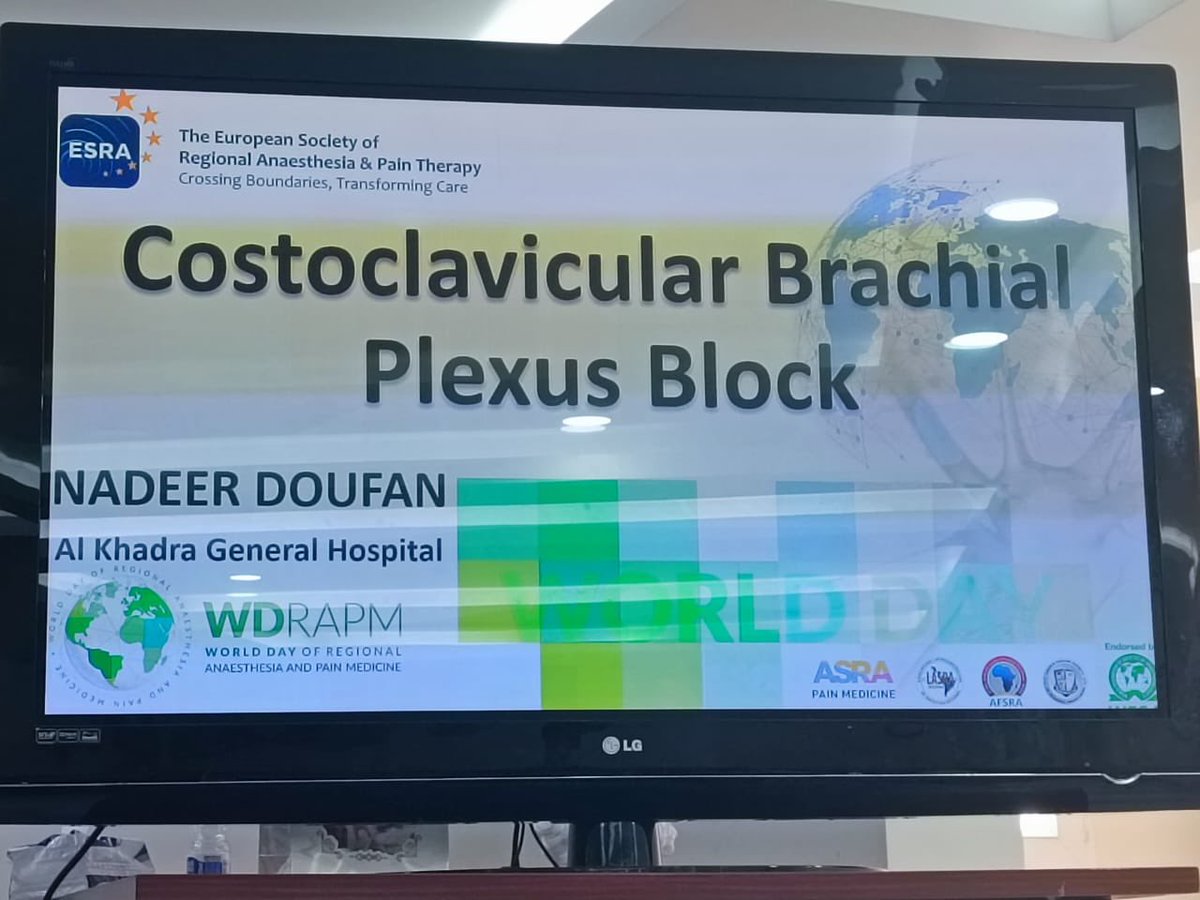 dofan_nadeer's tweet photo. I am honored to have participated in the Third world Day of Regional Anesthesia.
I would like to extend my sincere thanks and appreciation to all the organizers, speakers, and supporters whose efforts made this scientific day a great success.
Thank you dr.@mtantsh 

#WDRAPM2026 https://t.co/WrjpM746B8