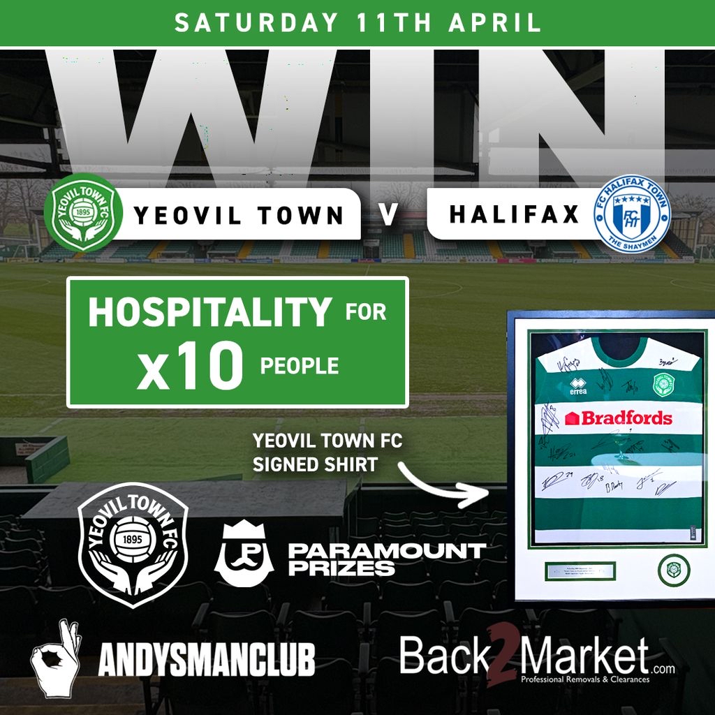 YTFC's tweet photo. 🎉 WIN a Hospitality Box &amp; support a brilliant cause! 🙌

Back2Market are giving away their Hospitality Box for our home fixture vs FC Halifax Town!

👉 Enter via Paramount Prizes: https://t.co/qYjjhQrPVs

With all proceeds go to Andy’s Man Club!

#YTFC 💚 https://t.co/ttdIBAHC62