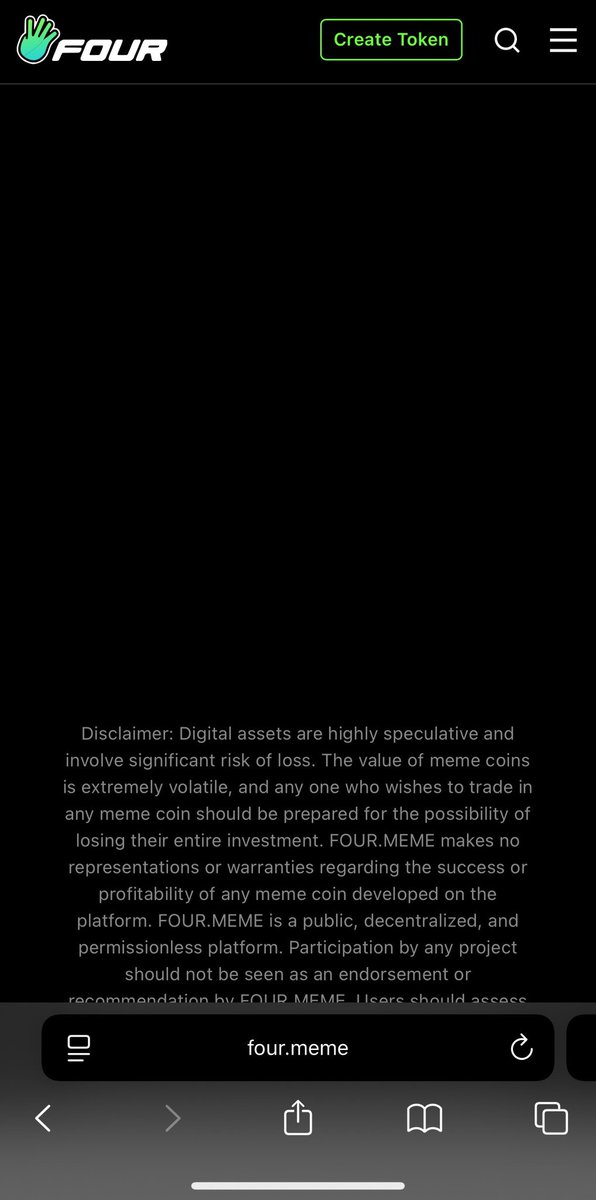 I just launched a new attack on four.meme on behalf of $Hacker.

We've disabled its login, image, buy/sell, search, ranking, token information, and other functions.

cz and Binance manipulated Four, causing losses for many people. We will make Binance pay the price.