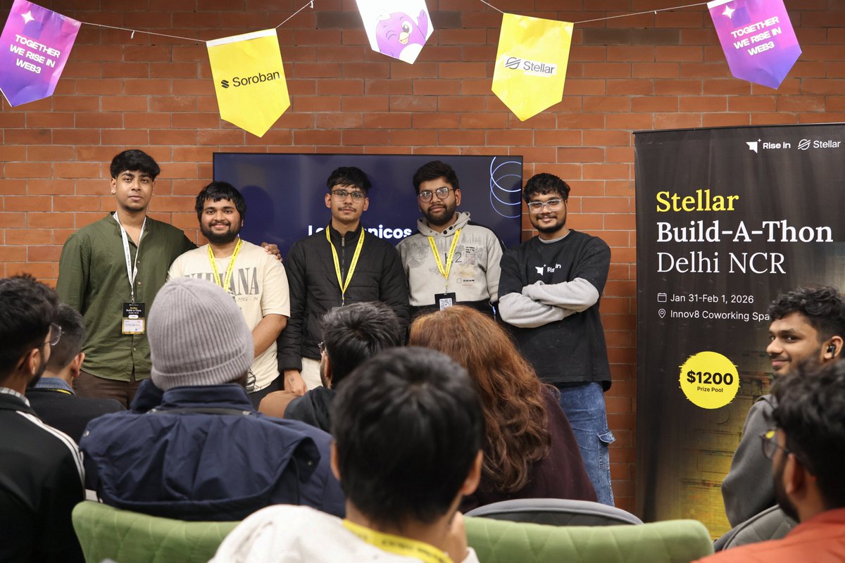 SankalpJha26's tweet photo. heading soon to McLeodGanj  with priorities straight 👽, as the 2nd runner ups at Stellar Build-A-Thon Delhi
Special thanks to @DebanjannnYaps and @thebhupii   for mentoring us 
and @diekneee for the heads up
shoutout to @BuildOnStellar @riseinweb3 team for such cool event https://t.co/iQPB99VjXc