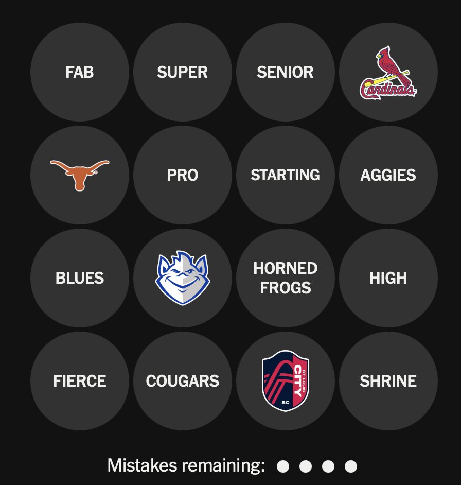 STL in <a href="/TheAthletic/">The Athletic</a> Connections game today.
