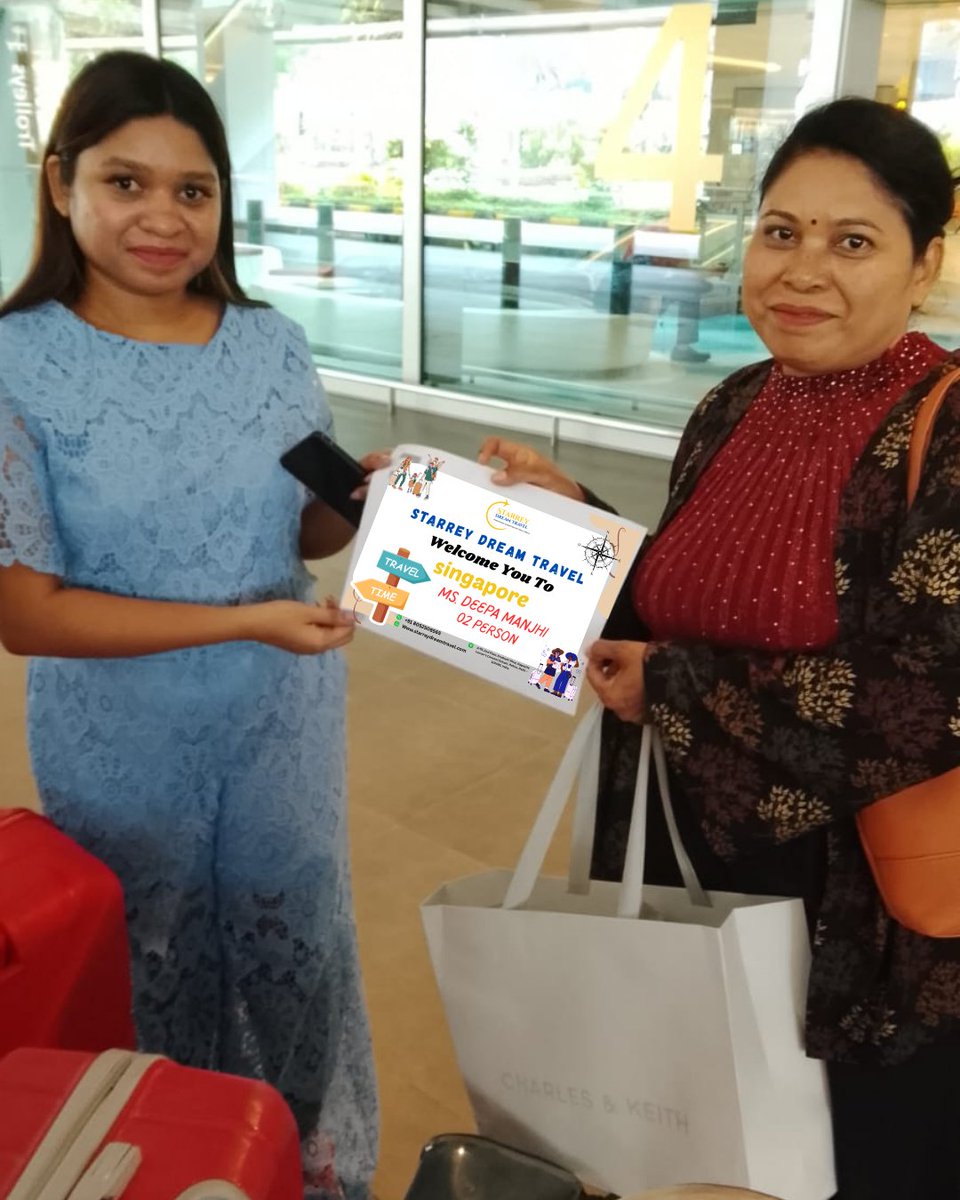 starreytravel's tweet photo. Welcome Ms. Deepa Manjhi! family their Singapore adventure with Starrey Dream Travel Hassle-free arrivals, luxury travel &amp; dream experiences! #VIPTour #InternationalTravel #TravelGoals https://t.co/D5VXCLIh6a