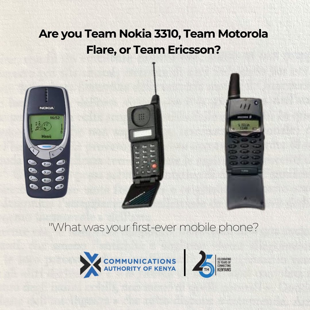 CA_Kenya's tweet photo. What was your first ever mobile phone ? #MobileRevolution #CAAt25 https://t.co/ZJdtzUHeYq