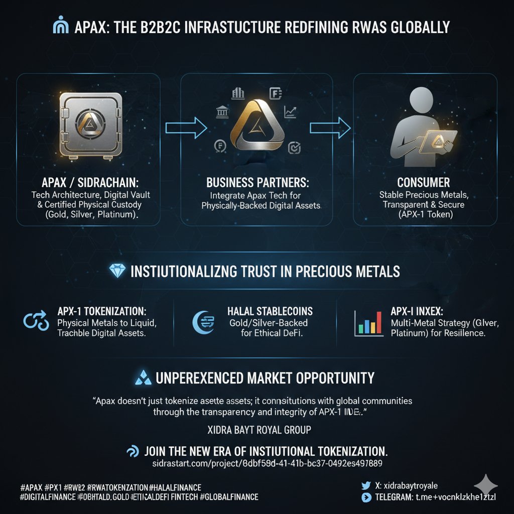 josemorenosdz's tweet image. Gold. Silver. Platinum. 💎📊  
With APX‑i, the multi‑metal index from APAX, these real‑world metals become a stable value standard, fully auditable and native to the ethical economy built on SidraChain.  
A new language for financial trust.
sidrastart.com/project/b9dbf5…

#APAX #APXi