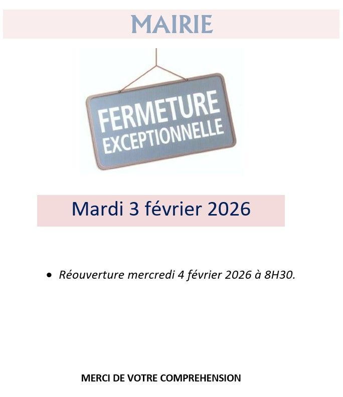 Bais53's tweet photo. [FERMETURE EXCEPTIONNELLE DE LA MAIRIE] https://t.co/tEMQNx96iv