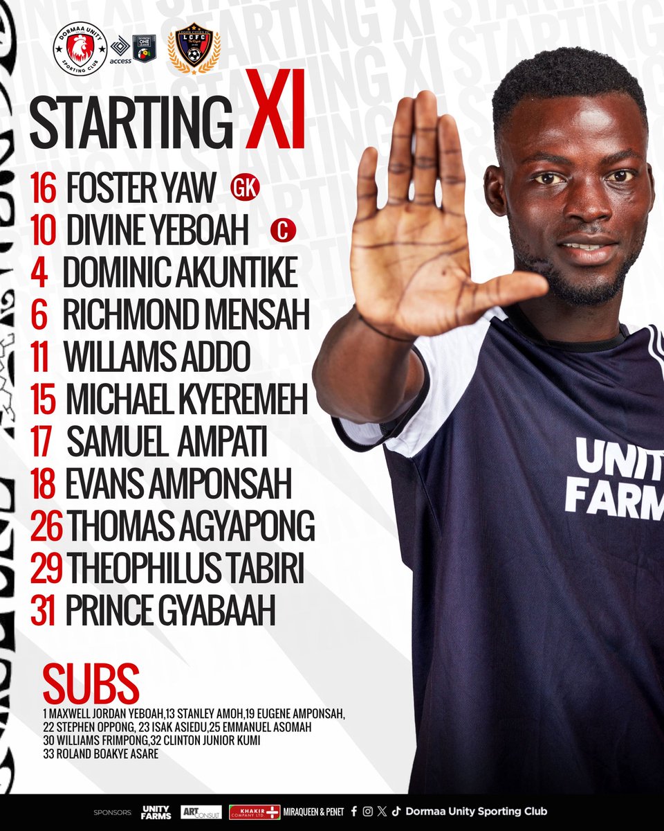 Dormaa_UnitySC's tweet image. Our XI