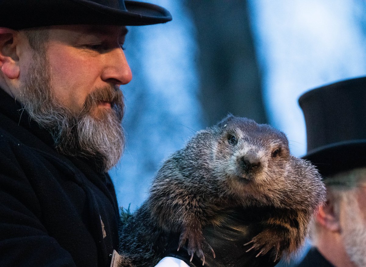 Today is #GroundHogDay and the weather-predicting groundhog, Punxsutawney Phil, saw his shadow. Looks like 6 more weeks of winter for us!