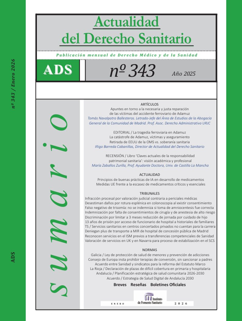 legal_mbe's tweet photo. La revista  Actualidad del Derecho Sanitario (#ADS) publica una recensión del libro Claves actuales de la responsabilidad patrimonial sanitaria (@aranzadilaley), firmado por @BojIgnacio, @JavierMorenoAl7, Carmen González Carrasco y @cuenca_garrido .
#DerechoSanitario https://t.co/681fxzwkGq