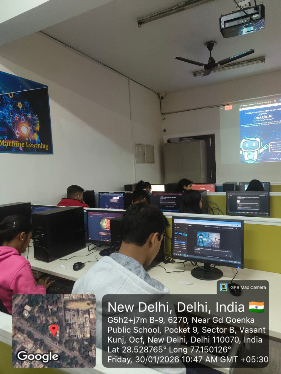 IMAGIN.AI Poster Design Challenge by IIC &amp; Dept. of IT, JIMS VK saw students create AI-generated posters on “Safe &amp; Trusted AI in HEIs” in just 30 minutes—blending creativity, ethics &amp; innovation. Inspiring ideas and great learning
#IMAGINAI #IIC #AIInnovation