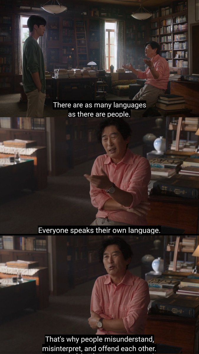 still my fav quote 🥹

"there are as many languages as there are people. everyone speaks their own language. that's why people misunderstand, misinterpret, and offend each other."

#CTLBTRomanticTripDay3
#CanThisLoveBeTranslatedEp3
#CanThisLoveBeTranslated