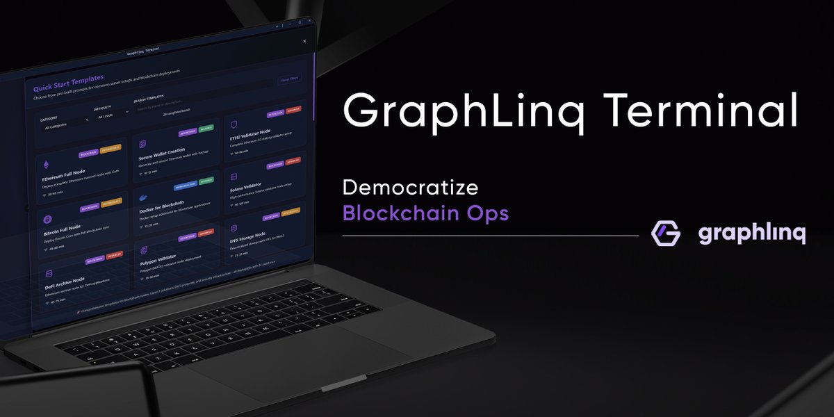graphlinq_proto's tweet photo. From running full nodes to setting up staking validators, GraphLinq Terminal simplifies the toughest blockchain ops with smart command execution. Perfect for devs, admins, and crypto builders alike.

https://t.co/Q0k25Ry9Tr https://t.co/DB4lGvVVZQ
