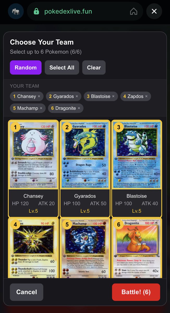 Who’s your go-to 6 card lineup?

With new updates and battle mechanics coming soon to $POKEDEX you can expect that your battle meta is about to get shaken up!