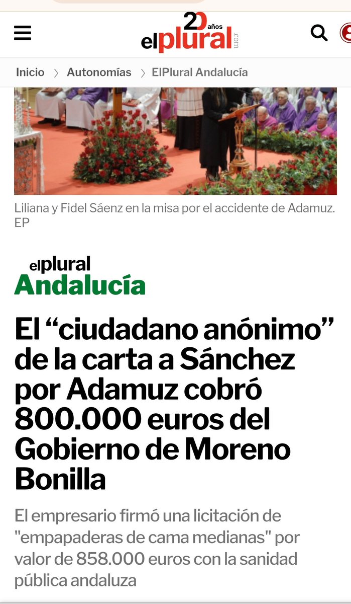GuillemCristo's tweet image. ¿Hasta donde es capaz de llegar el @ppopular? 

El “ciudadano anónimo” de la carta a Sánchez por Adamuz cobró 800.000 euros del Gobierno de @JuanMa_Moreno.
