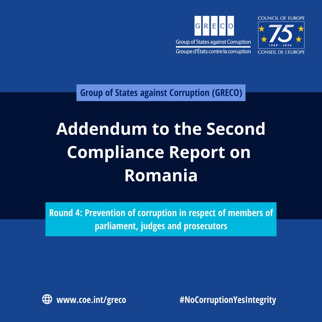 GRECO Council of Europe tweet media