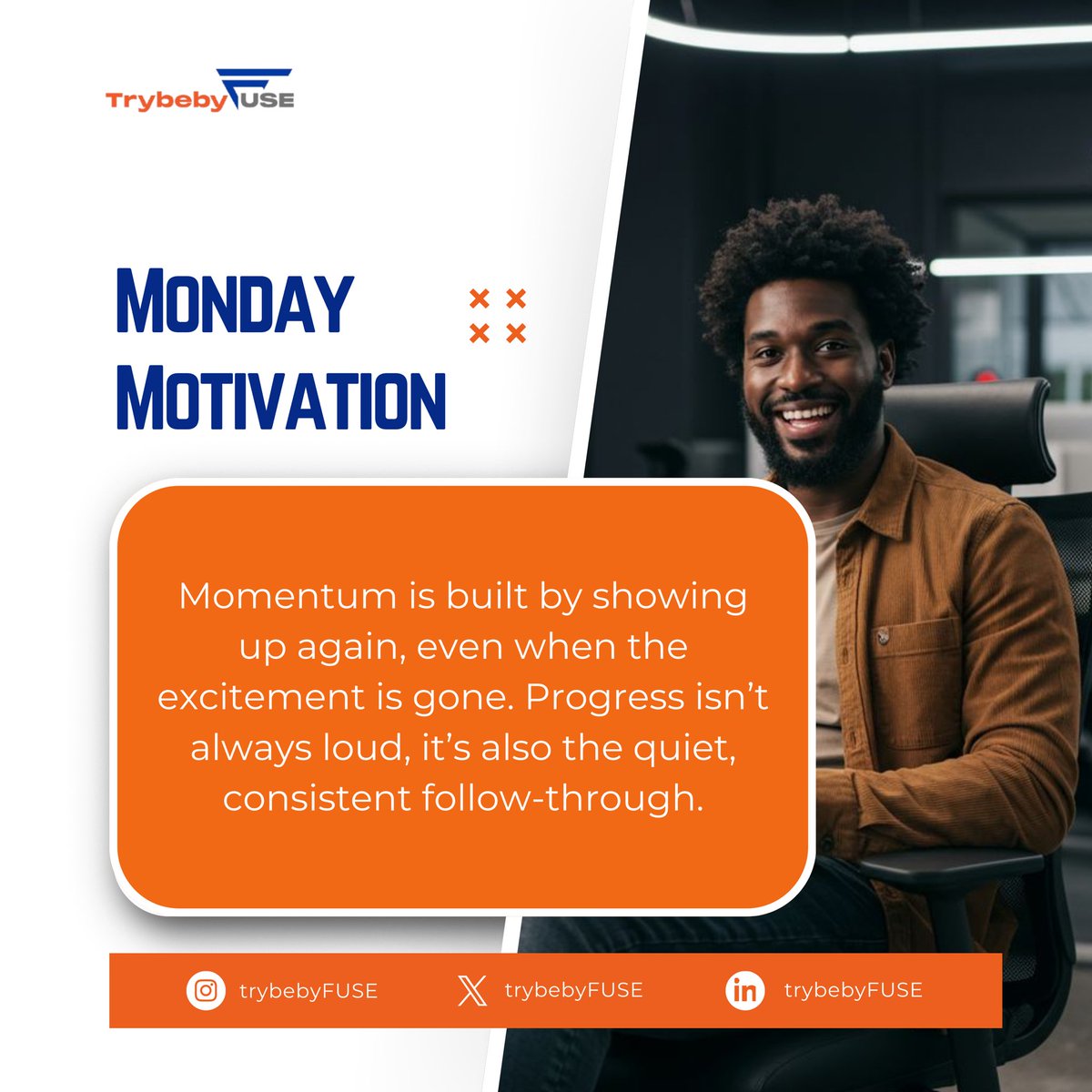 Trybestars, last week was about starting. This week is about staying. 🧡

Because momentum isn’t only built in big moments, but also in the quiet decision to show up again.

When the excitement fades, consistency takes over. And that’s what turns intention into real progress. ✨