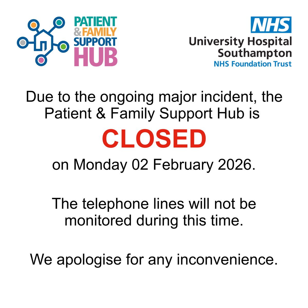 UHS Patient and Family Support Hub tweet media