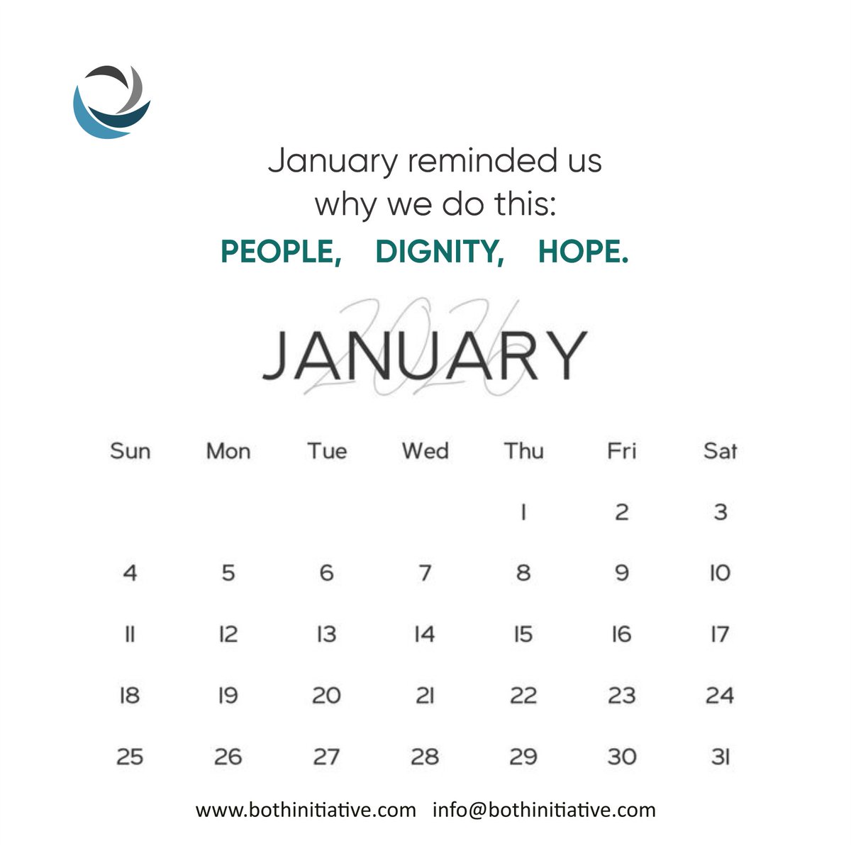 bothInitiative's tweet image. Month one done! And we’re just getting started. 🚀 Stay with us.

#bothinitiative #JanuaryReflection