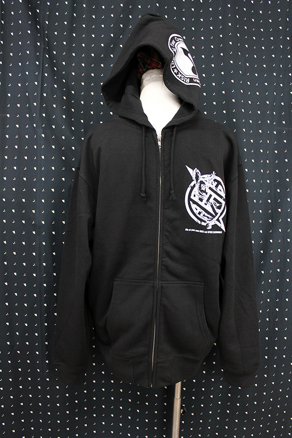 life at your own RISK×××SPIKE RECORDINGS コラボZIP PARKA【BLACK