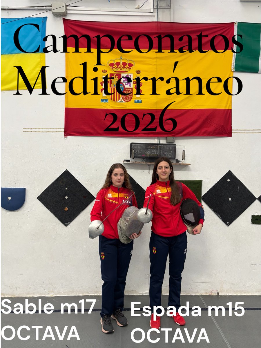 Gadea Paramo 8 en sable individual y CUARTAS equipos y Jimena Moral 8 en espada individual 
Campeonatos del Mediterráneo 2026 en Eslovenia