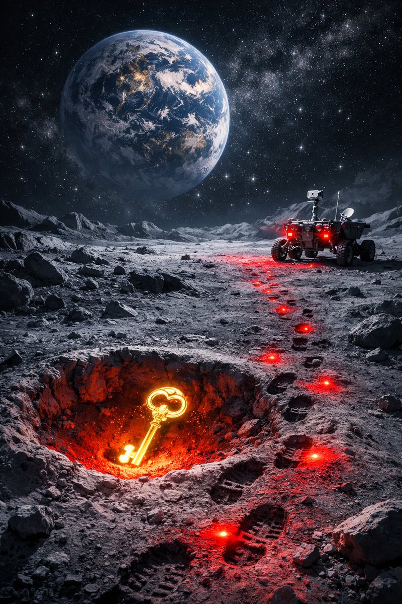 BraveZionDrop's tweet photo. Someone will eventually reach that rover.
When they do, they won’t just unlock a wallet — they’ll unlock a moment people will argue about for decades.
And you? You’re early enough to watch it unfold.
Who do you think will reach Nakamoto1 on the Moon first? https://t.co/Iyb7R0bGcc