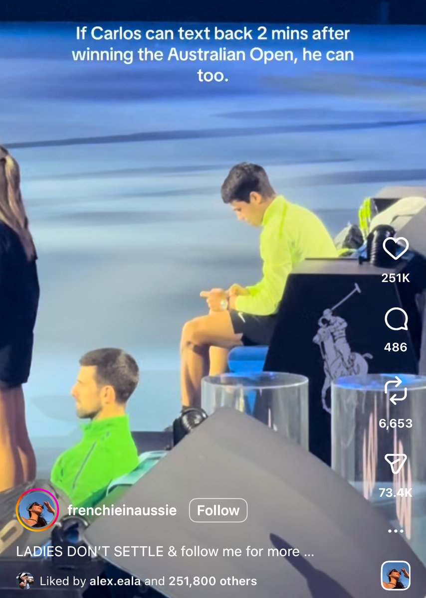 alex liking this reel 😭