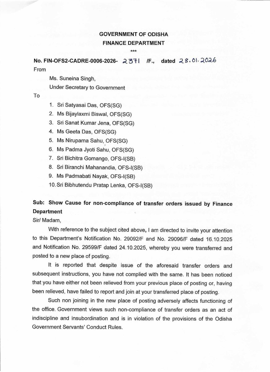 ୧୦_ଅଧିକାରୀଙ୍କୁ_କାରଣ_ଦର୍ଶାଅ_ନୋଟିସ୍‌ -ଲୋକସେବା ଭବନର ୧୦ ଅଧିକାରୀଙ୍କୁ କାରଣ ଦର୍ଶାଅ  ନୋଟିସ୍‌ -ଅର୍ଥ ବିଭାଗର ୧୦ ଜଣ ଅଧିକାରୀଙ୍କୁ ନୋଟିସ୍‌ -ବାରମ୍ବାର ବଦଳି ...