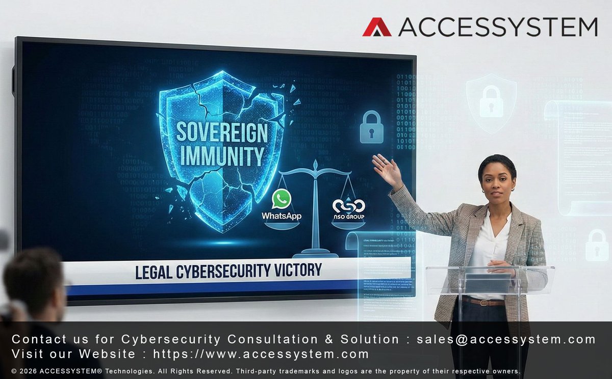 ACCESSYSTEM_IT's tweet photo. The era of untouchable private spyware is officially over

The final verdict in the WhatsApp vs. NSO Group legal battle is a massive turning point for global digital sovereignty
sales@accessystem.com

#CyberSecurity #DigitalPrivacy #TechPolicy #NSOGroup #WhatsApp #ACCESSYSTEM https://t.co/MOHKiKIoFz
