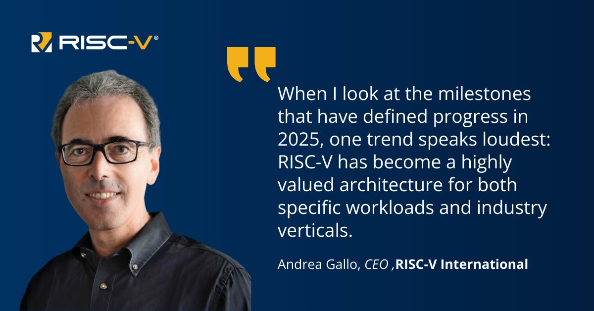 risc_v's tweet photo. From automotive and data center to edge AI, security, and space, the Annual Report shows where RISC-V is delivering unique advantages and why that focus matters for the next phase of growth.
🔗 Read the full report: https://t.co/69WV45C7up https://t.co/PoipLWJFCG