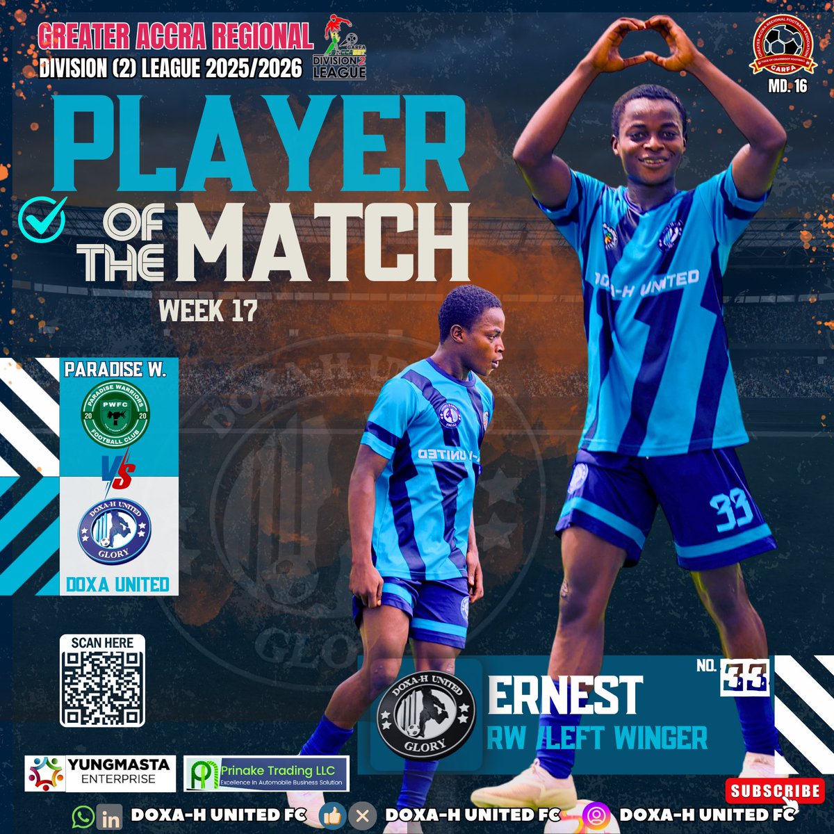 DoxahUnitedFC's tweet photo. ๐ฉต๐ ๐ฉ๐ฃ | Our right winger picked up the Man of the Match award for the second time this season, capping an excellent performance.
๐ถ ๐๐ผ๐
๐ฎ-๐ ๐จ๐ป๐ถ๐๐ฒ๐ฑ ๐๐ต๐ฎ๐ป๐ ๐ถ ๐๐น๐ผ๐ฟ๐ !!!
#OneTeamOneGlory #DoxaUnited๐ตโช๏ธ #UTGB๐ฅ #MvP https://t.co/QJ6VGsbSrY