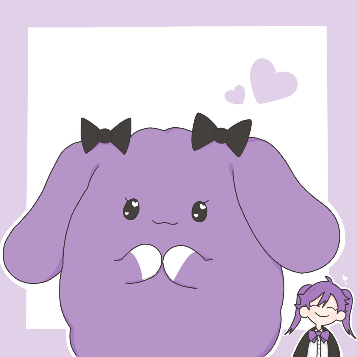 chibi_life6's tweet photo. ⌒*(„σ̴̶̷̤ . σ̴̶̷̤„)*⌒✨️🐰💜
 #ツインテールの日 #Mofees 
#もりうさ #ななもりぎゃらりー https://t.co/4EQgQbNQ4F