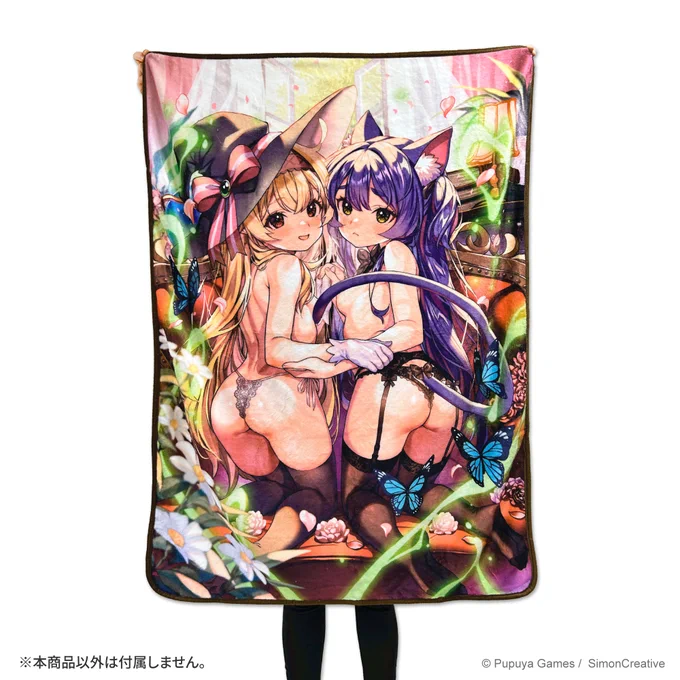 \ Pre-order open/ #リトルウィッチノベタ ブランケット ノベタと黒猫ちゃん(見返り) 日本サイト: Global store: #リトルウィッチノベタ