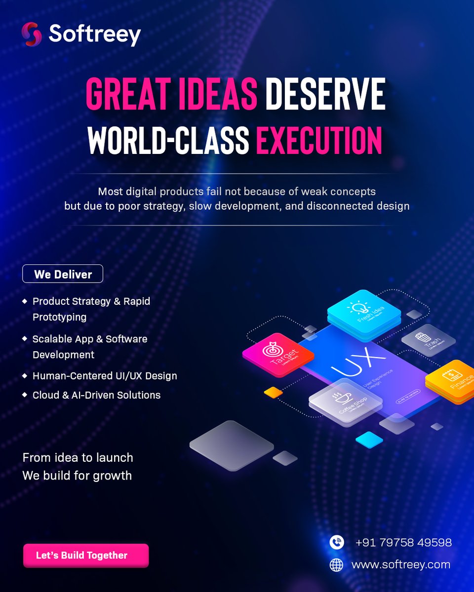 SofTreey's tweet photo. Softreey transforms concepts into scalable digital products with strategy, design, and AI-powered development.

Contact: +91 79758 49598
Mail. sales@softreey.com
Visit: https://t.co/H0RIOjGG85

#Softreey #DigitalTransformation #ProductDevelopment #StartupGrowth #TechInnovation https://t.co/hLOy1LJqL3