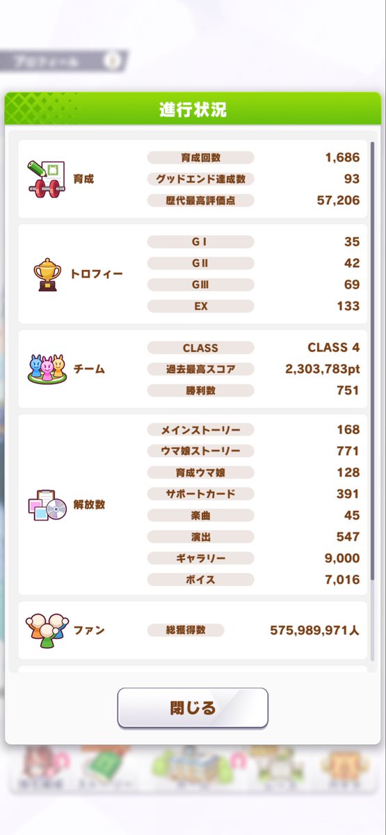 ayakamaru486145's tweet photo. 半年前くらいにアドマイヤグルーヴとステイゴールド完凸させて復帰してオートだったりで育成回しまくってます。
ずっとD＋のサークルにいたので誰か勧誘してもらえませんか？復帰したあたりはファン数2億くらいで今5.7億くらいです。
御検討よろしくお願いします。
 #ウマ娘サークル募集 https://t.co/mJkRzzTlq3