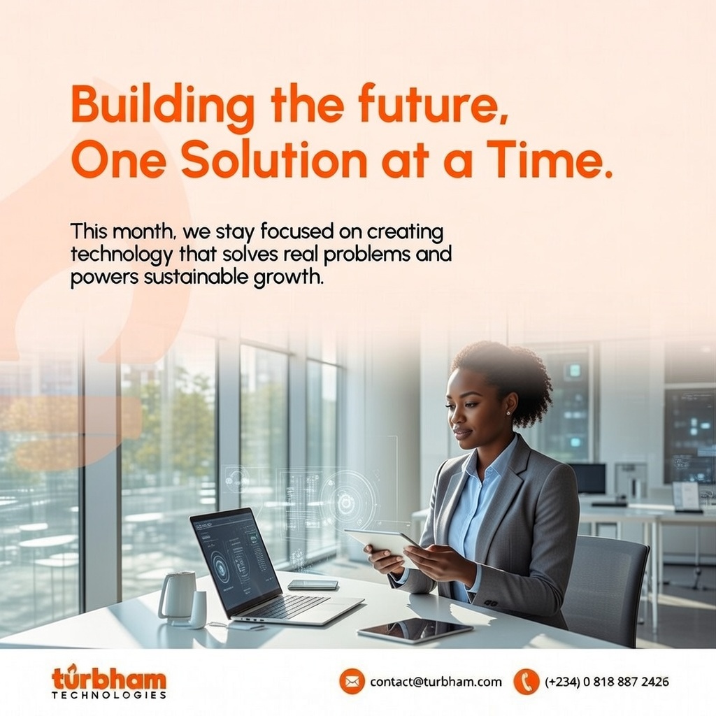 turbham's tweet photo. This month, we remain focused on creating technologies that solves real problems, drives innovation, and supports sustainable growth.

What is that solution you want to build?
We have the right team for you 👌🏾

#Innovation #HappyNewMonth https://t.co/XBMgda8O8D