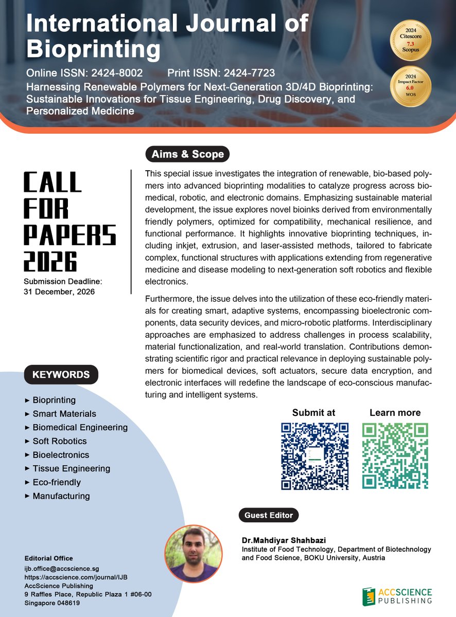 International Journal of Bioprinting - IJB tweet media