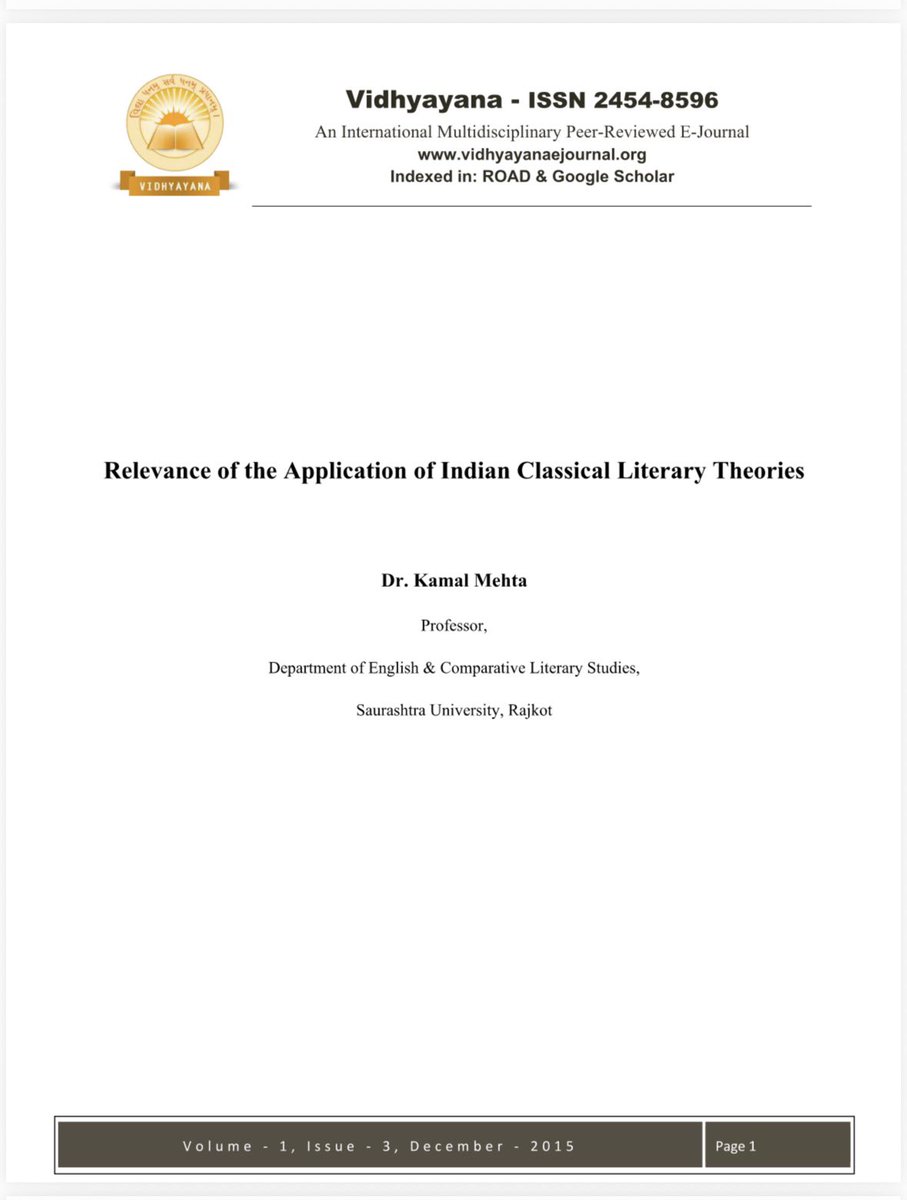 BarotNidatt's tweet photo. @dpradhanbjp @ugc_india @SauUniOfficial @Mukeshias Prof Kamal Mehta HOD Department of English, Sau Uni wrote paper in 2015, Published in online Vidyayana Journal, he wrote about NEP 2020 and Gave reference of 2018 in paper of 2015. Now he will face CAS Senior Professor interview https://t.co/4f5bHN97fZ