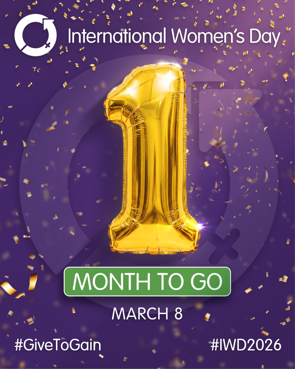 #InternationalWomensDay is only a month away! Download FREE resources at bit.ly/FREEiwd to help mark the day, or order #IWD Event Packs at bit.ly/IWDpacks. Learn how we can all support #genderequality via the #IWD2026 #GiveToGain campaign 👉