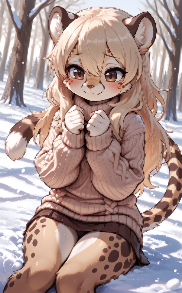 Magic_AIArtist's tweet image. The first snow and Magnicia ❄️ Who will warm her up?💛
#FurryArt #AIArt #MagniciaOC