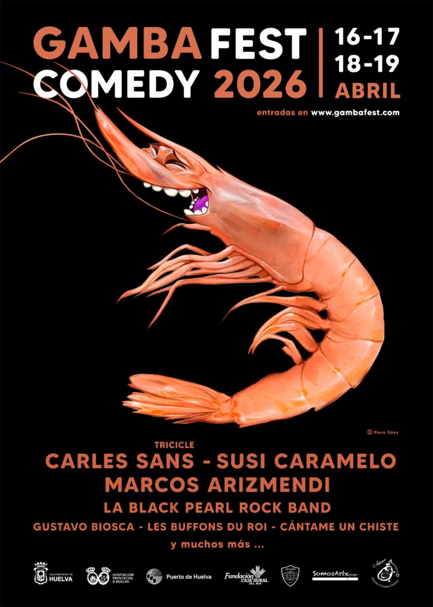 📣El Festival de Humor “Gamba Fest Comedy” pone a disposición de todo el público en gambafest.com la venta de las localidades de los cuatro espectáculos del primer ciclo que se celebrará a las 20:00 h en el Gran Teatro entre el 16 y el 19 de abril de 2026.