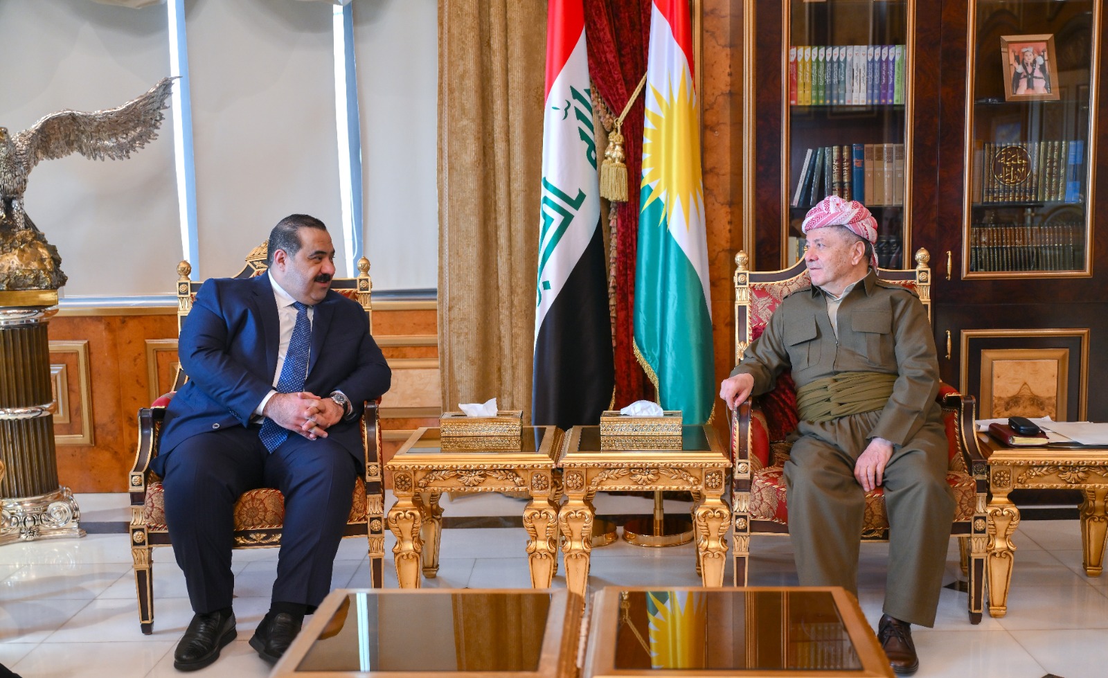 الرئيس بارزاني يستقبل رئيس تحالف العزم. 